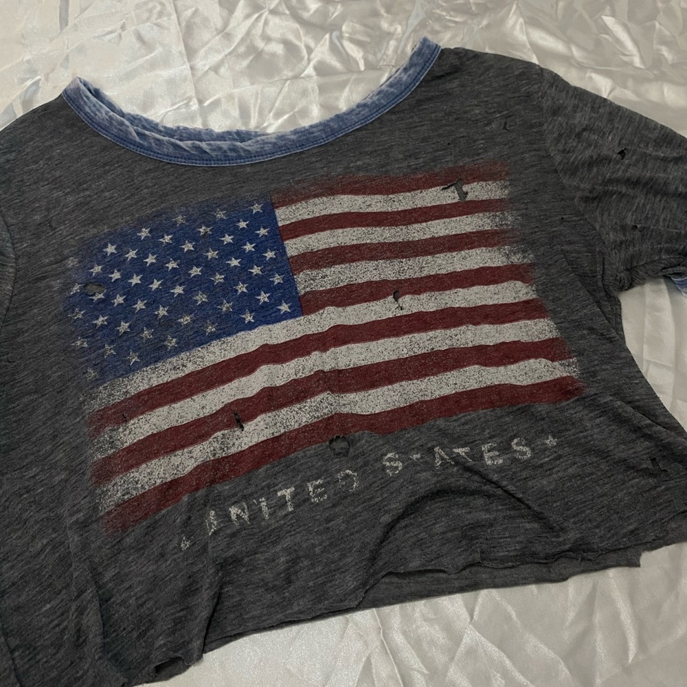 🔥 American flag sheet crop top